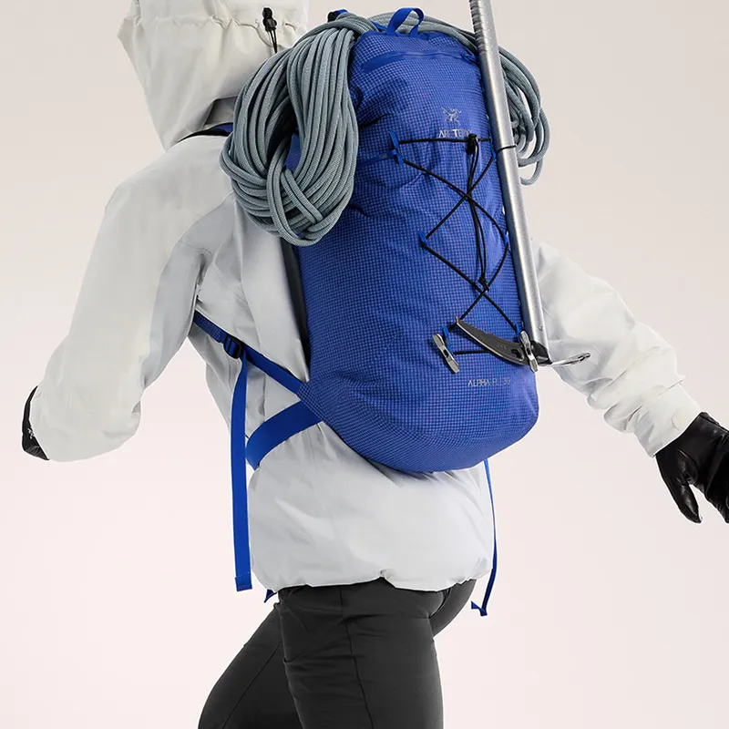 Arcteryx Nylon Outdoor Hiking Bag Backpack Regular Unisex Blue-4