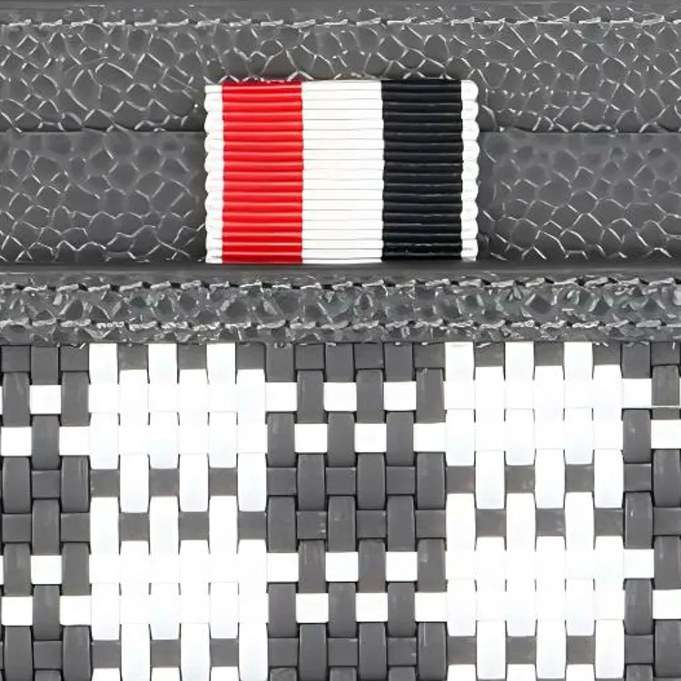 THOM BROWNE Logo Patch Woven Cardholder-3