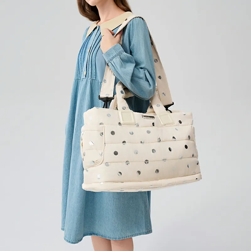 YeeHoO Polyester Maternity Bag Mommy Bag One Shoulder Handbag Regular Women's Black/White-7