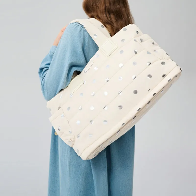 YeeHoO Polyester Maternity Bag Mommy Bag One Shoulder Handbag Regular Women's Black/White-4