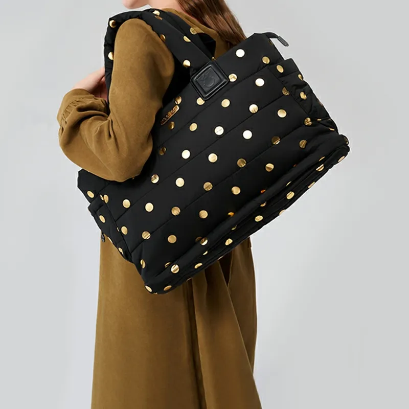 YeeHoO Polyester Maternity Bag Mommy Bag One Shoulder Handbag Regular Women's Black/White-2