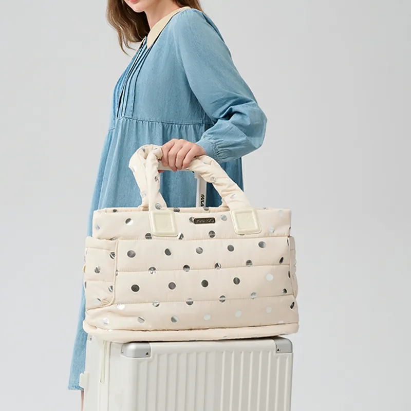 YeeHoO Polyester Maternity Bag Mommy Bag One Shoulder Handbag Regular Women's Black/White-6