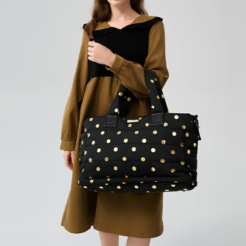 YeeHoO Polyester Maternity Bag Mommy Bag One Shoulder Handbag Regular Women's Black/White-1