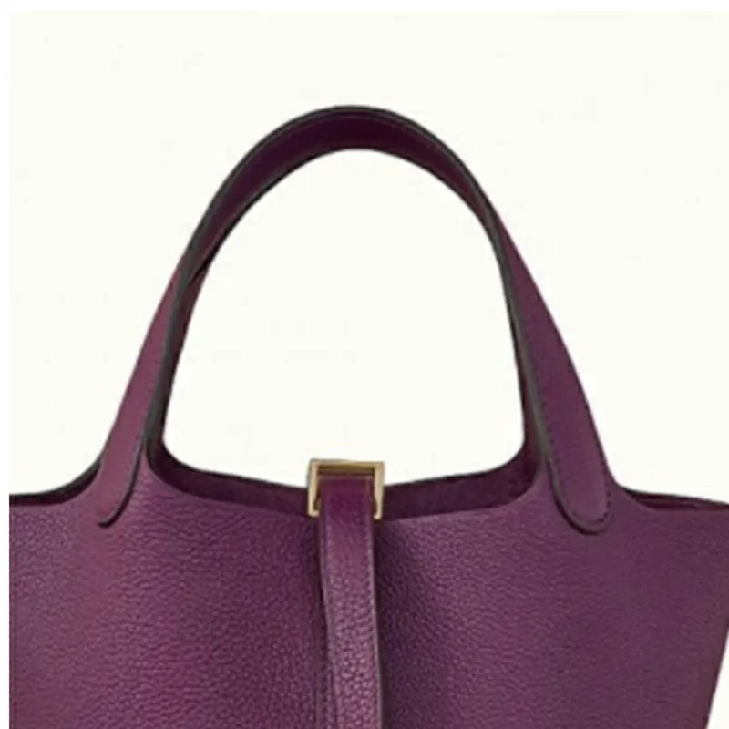 HERMES Picotin Lock Maurice Bullock Leather Basket Bag Handbag Bucket Bag 18 Women's P9 Anemone Sea Cucumber Purple-1