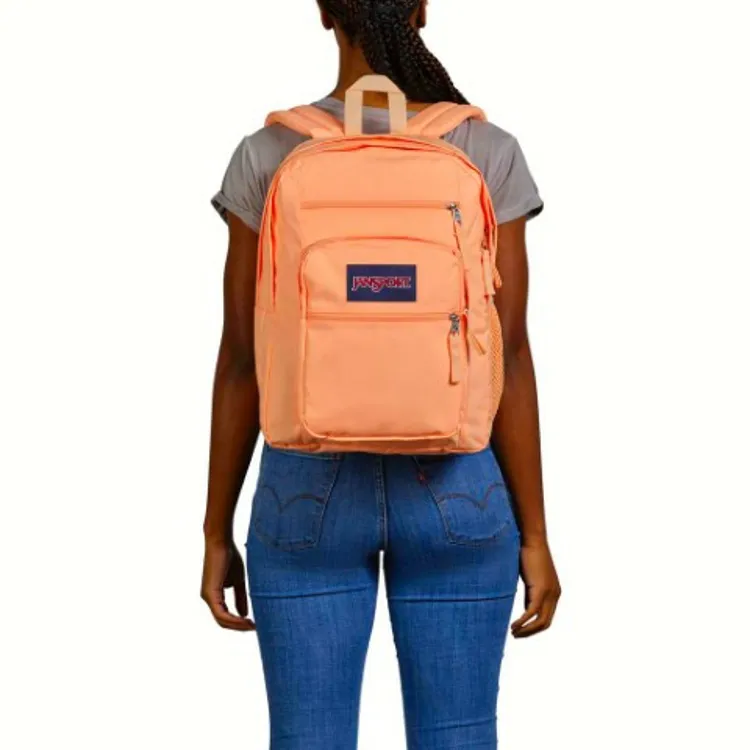 JanSport Recycled Polyester Backpack Unisex Peach Neon-4