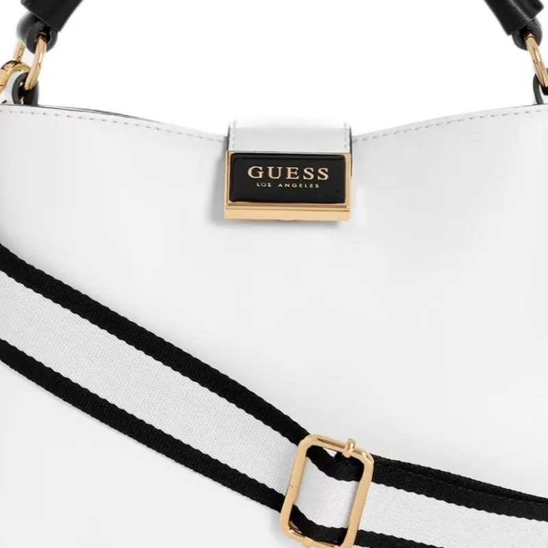 GUESS Artificial Leather Crossbody One Shoulder Handbags Small Size Women's White-3