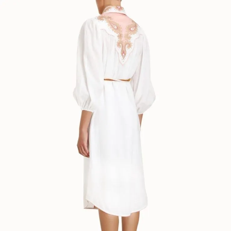 Zimmermann Long-Sleeved Dresses Women's White-2