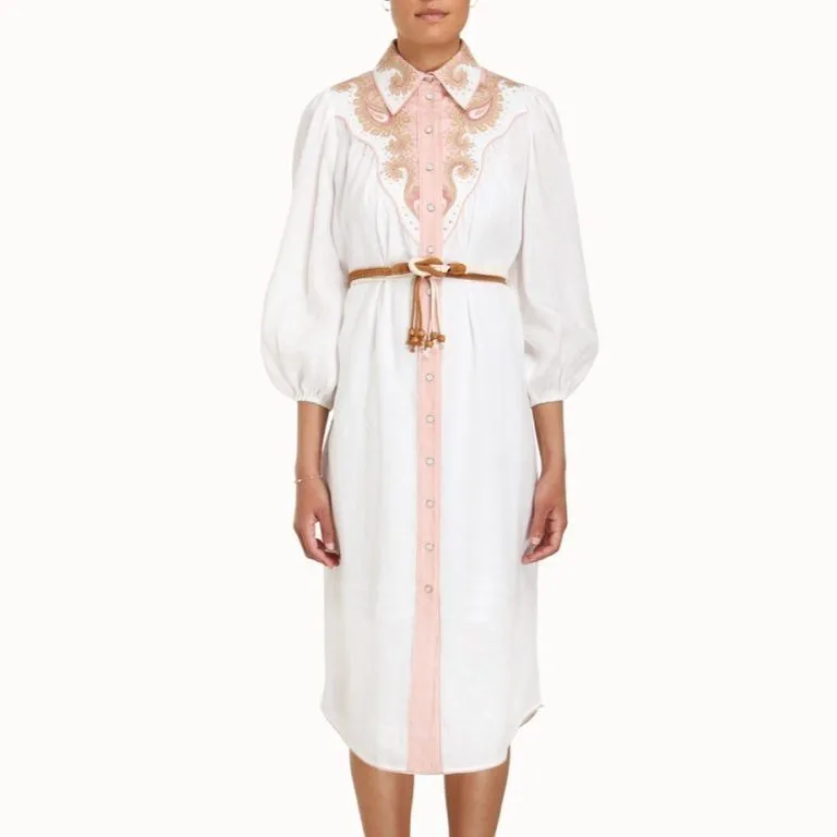 Zimmermann Long-Sleeved Dresses Women's White-1