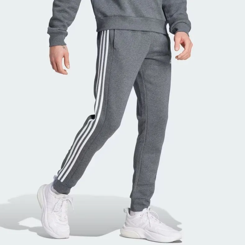 Adidas Essentials Fleece 3 Stripes Tapered Cuff Pants-3