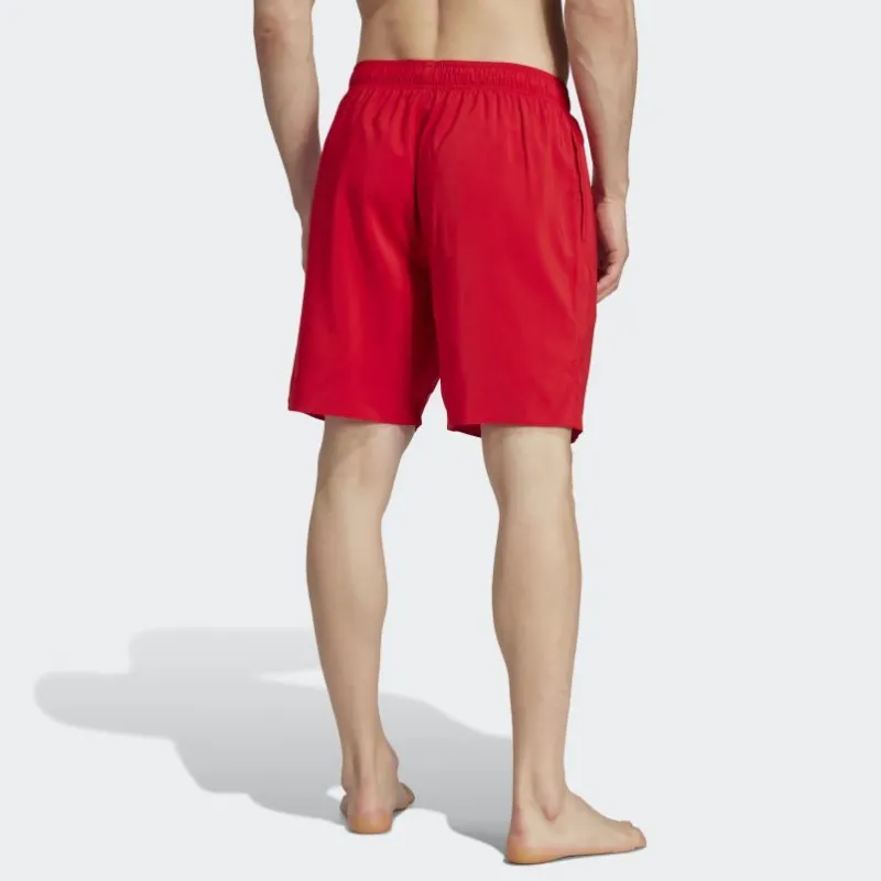 Adidas Solid Clx Classic-Length Swim Shorts Swimming Shorts Men's Red-2