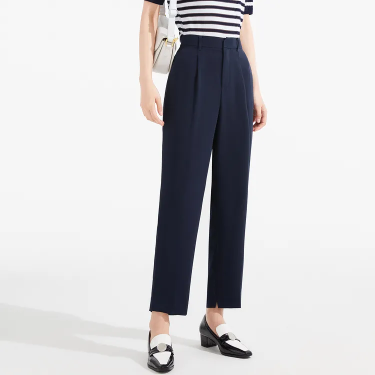 GIORZIO Casual Pants Women's Dark Blue-1