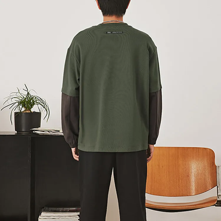 QIAODAN Sweatshirt Men's Pine Gray Green Partridge Color-2