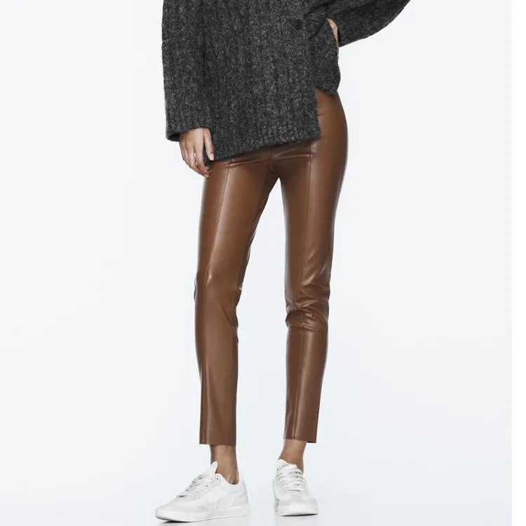 ZARA Leggings Women's Leather Color-1