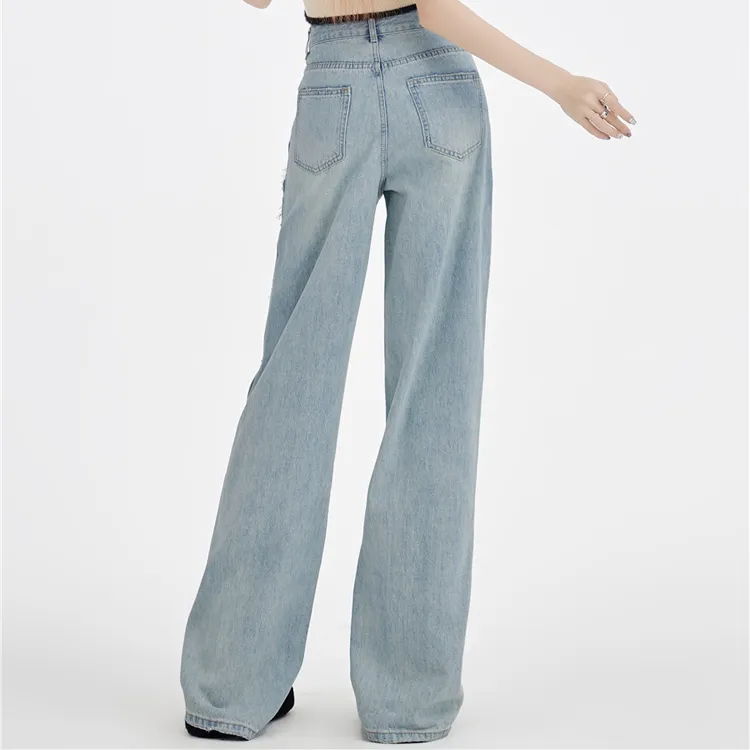 ZAVK Jeans Women's Misty Sea Blue-3
