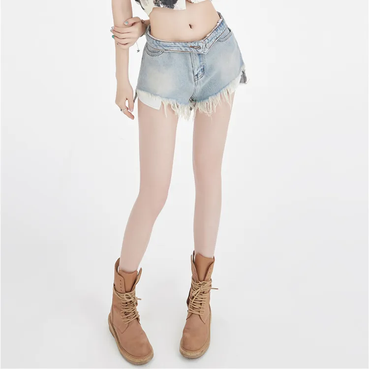 ZAVK Denim Shorts Women's Light Blue-2