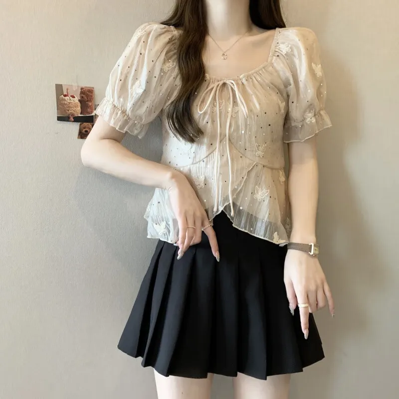 Oudifu Chiffon Shirt Women's Image Color-1