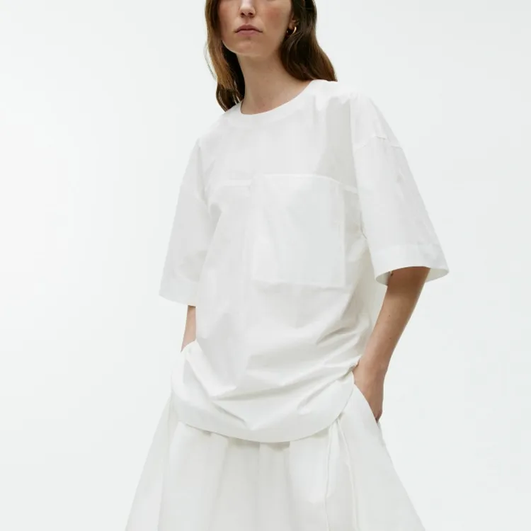 ARKET Drop Shoulder Sleeve T-Shirt Women's White-1