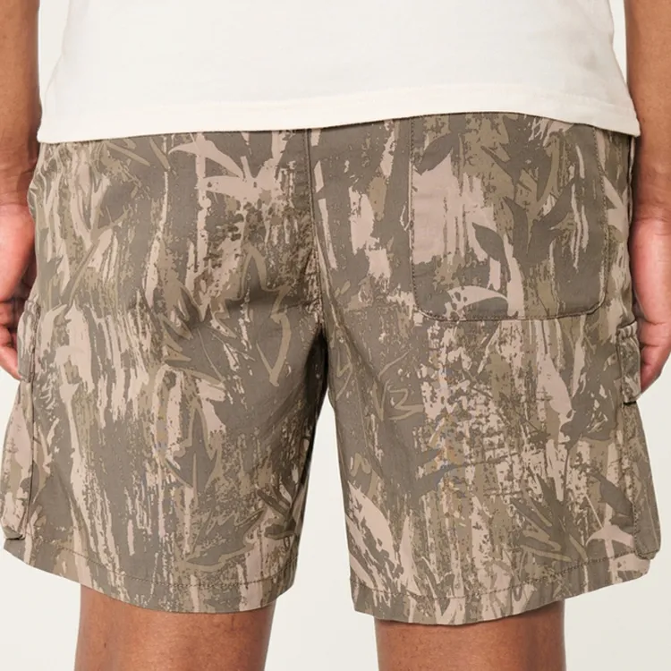 Hollister Cargo Shorts Men's Brown Camouflage-2