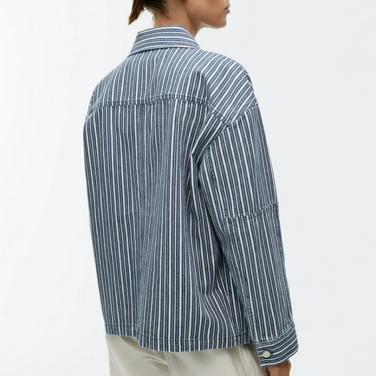 ARKET Denim Jacket Women's Blue/White-2