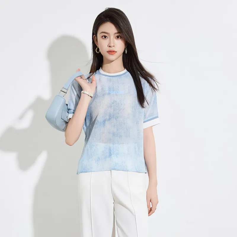 Yi Mengyuan Silk T shirt Women's-1
