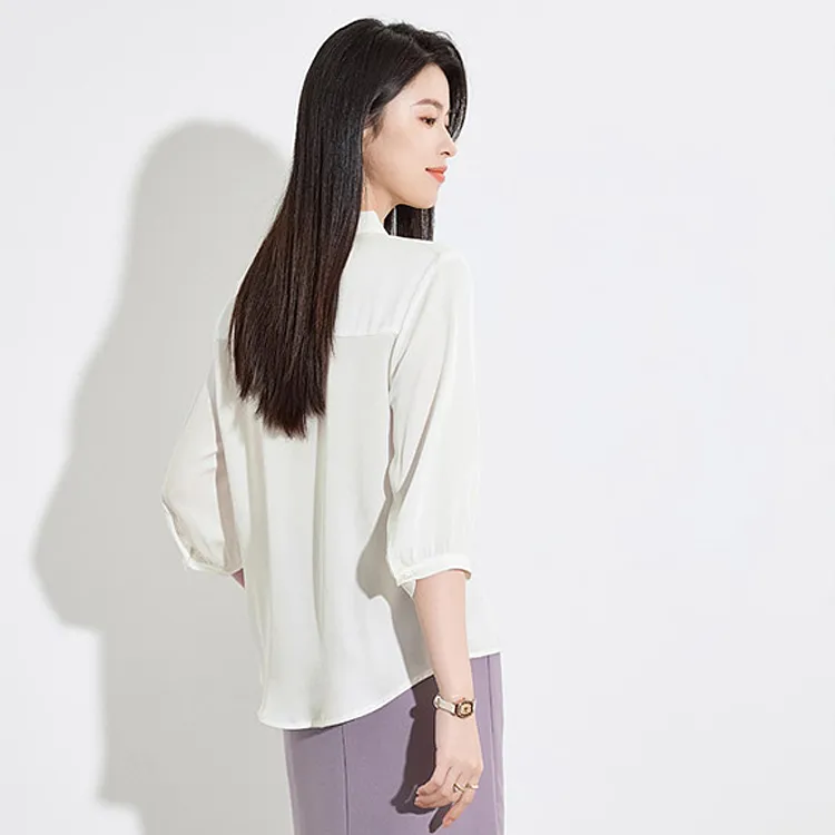 Yi Mengyuan Silk Chiffon Shirt Women's-3