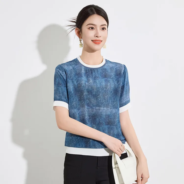 Yi Mengyuan Silk T shirt Women's-2