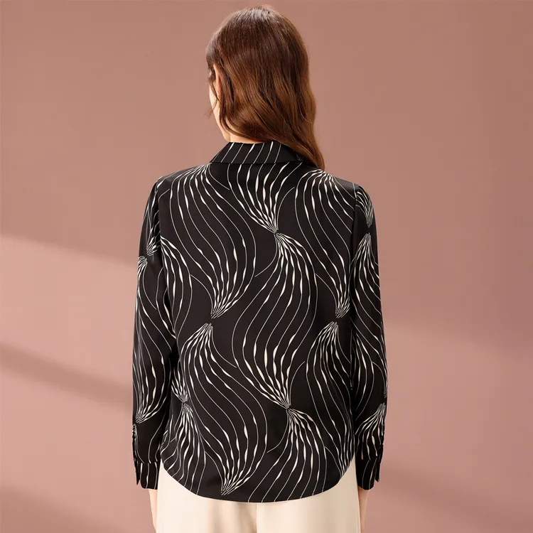 FENHONGMALI Shirt Women's Black-1