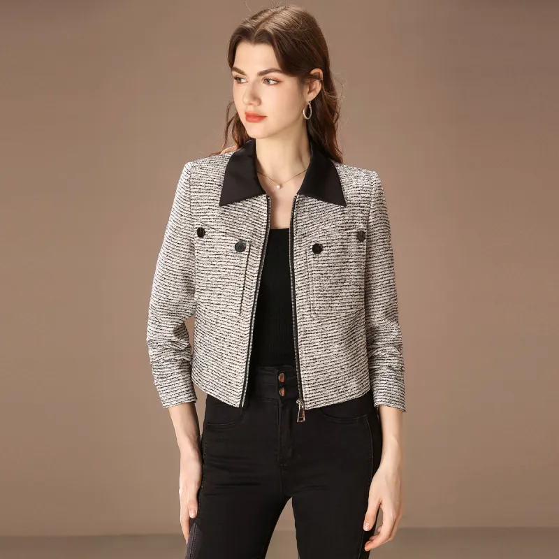 FENHONGMALI Jacket Women's White-4