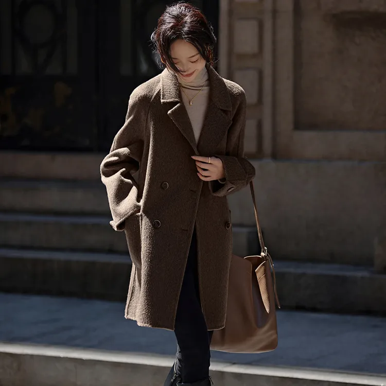 Mo Han Yi Mei Coat Women's Beautiful Coffee-2