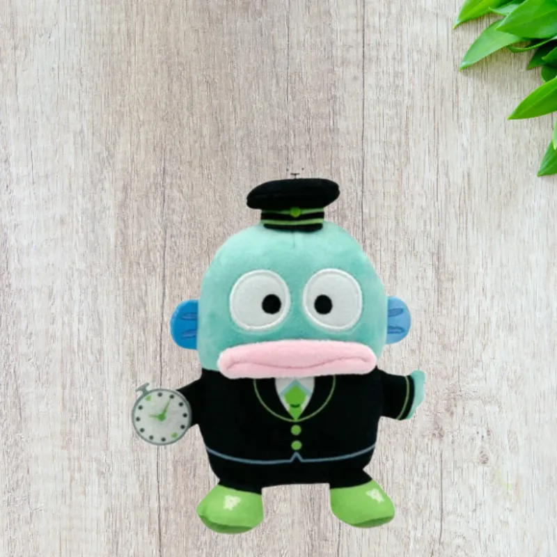 Sanrio Half-Fishman Train Conductor Fishman Hantun Dolls Plush Pendant 14cm Height-2