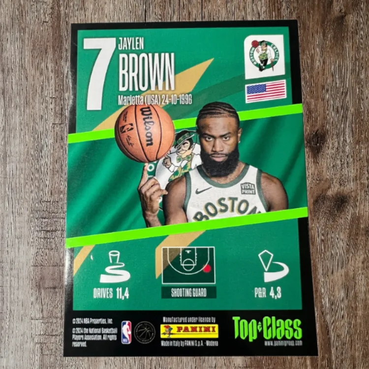 PANINI Celtics Core Jaylen Brown Finals MVP Tc Collection Refringence Star Card Rare Card Sports Cards 1 Pc-3
