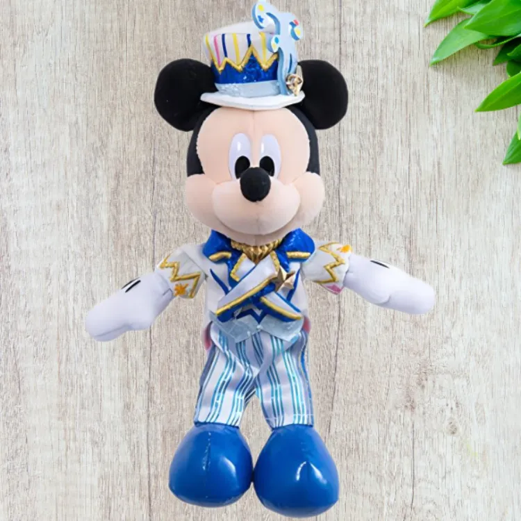Disney 20th Anniversary, Mickey Badge Dolls Plush Doll Trumpets High-1