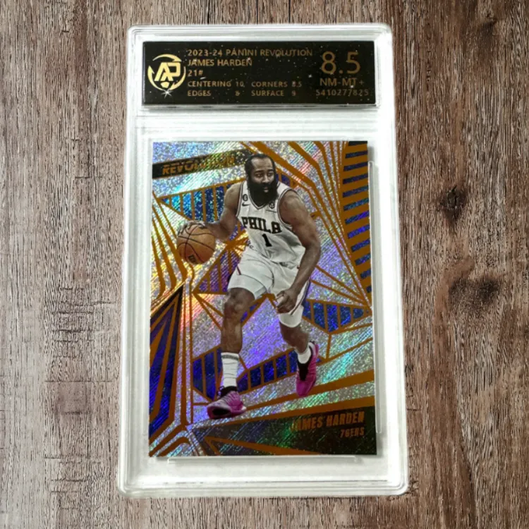 PANINI James Harden 76 Persons 2324 Revolution Refringence, Star Card 8.5 Points Graded Cards 1 Pc-4