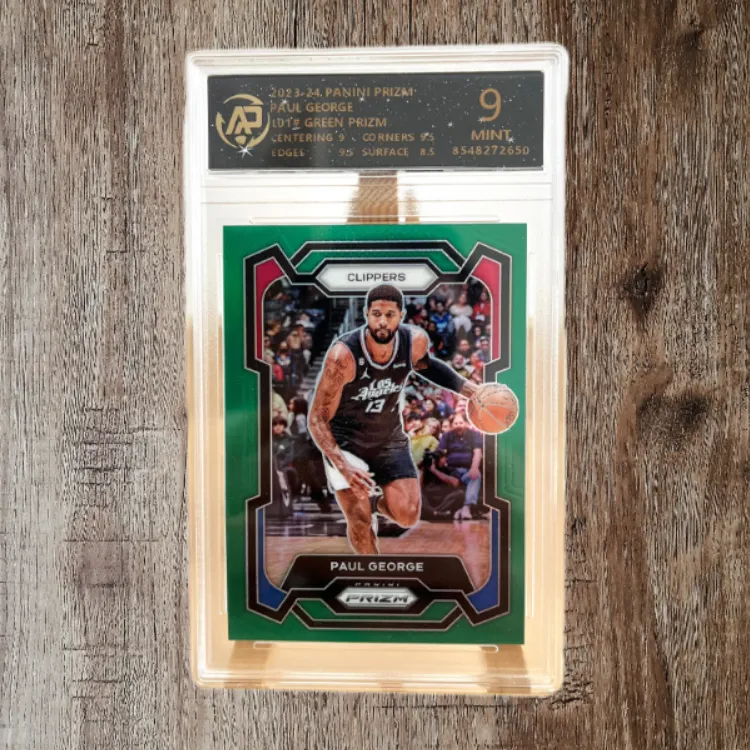 PANINI Paul George Clippers Prizm Green Prizm Basketball Card 9 Points Graded Cards 1 Pc-3