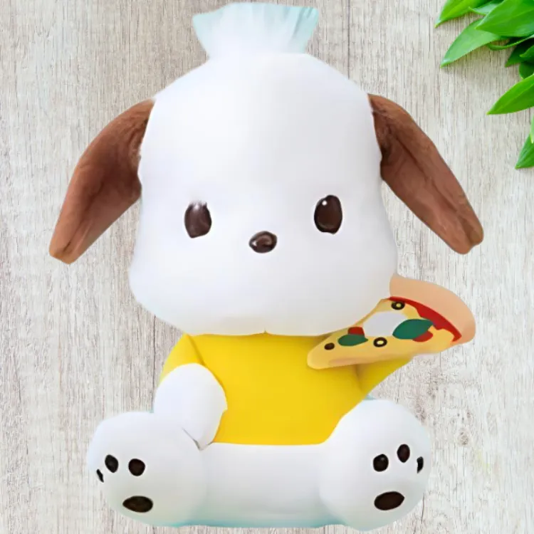 FURYU Garbage Food Collection Pochacco Pizza Dolls Plush Doll 16cm High-1
