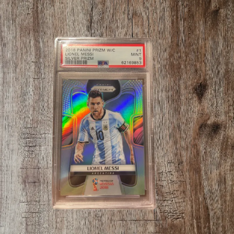 PANINI Messi PSA9 PRIZM Silver 2018 World Cup Lionel Messi Leo Messi Graded Cards 1 Pc-3