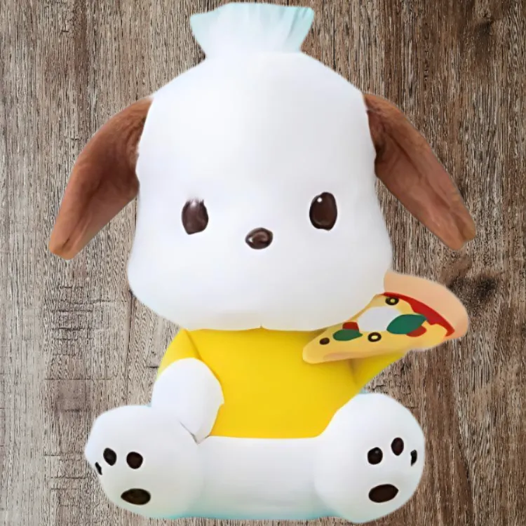 FURYU Garbage Food Collection Pochacco Pizza Dolls Plush Doll 16cm High-2