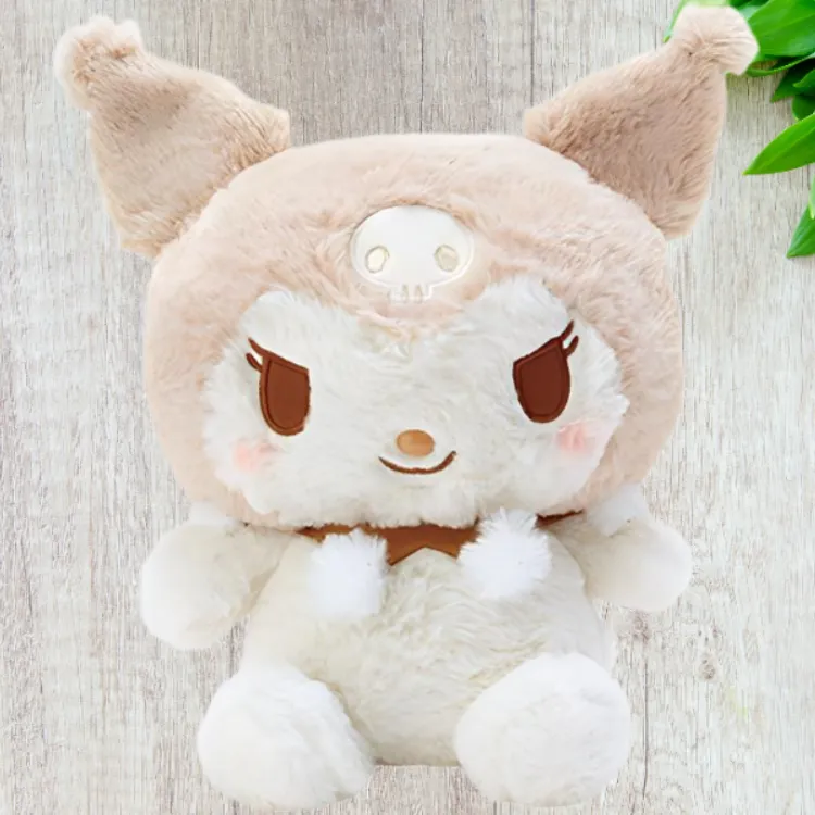 Sanrio White Brown Collection Kuromi Brown Dolls Plush Doll 28cm/20cm Height-1