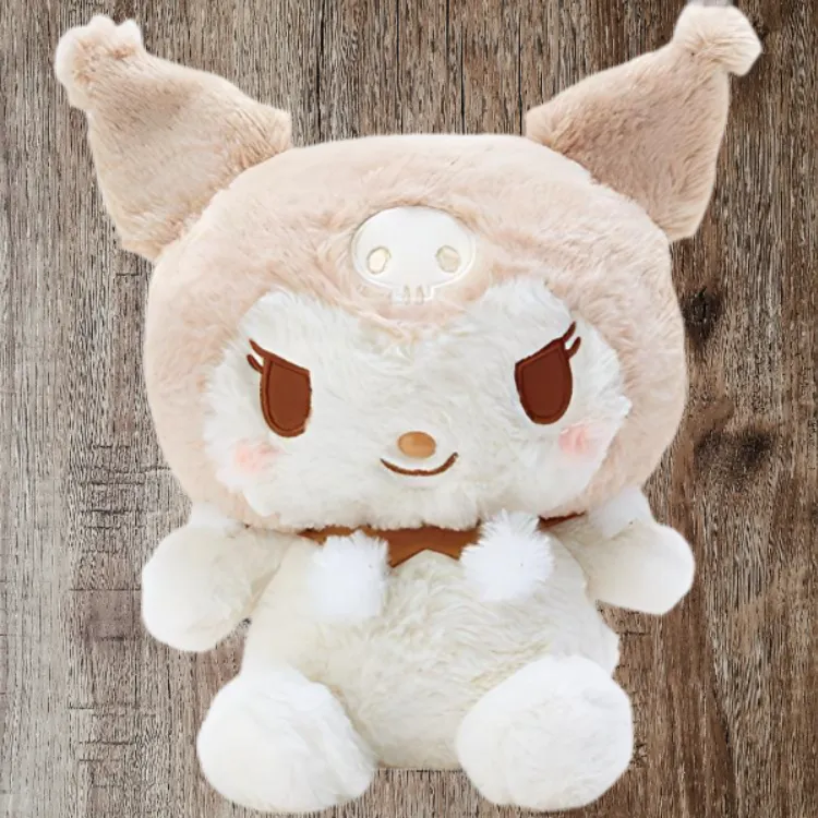 Sanrio White Brown Collection Kuromi Brown Dolls Plush Doll 28cm/20cm Height-2