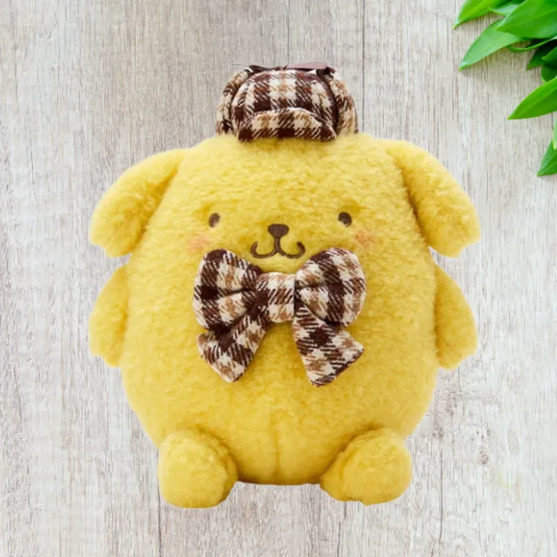 Sanrio Pompompurin Mocha Plaid Collection Dolls Plush Doll 19cm Height-3