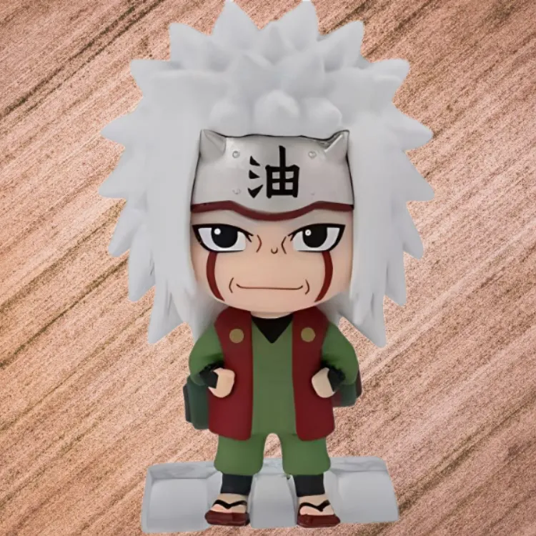 BANDAI Jiraiya Limited Naruto Shippuden Figure Print Smiley Face Chibi Figures-4