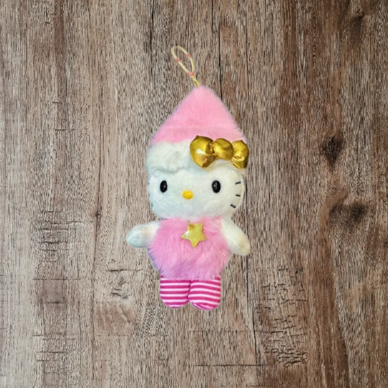 Sanrio Hello Kitty Pink Hats & Caps Kitty Dolls Plush Pendant Small Size Tall-2