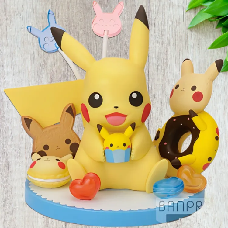 BANPRESTO Pikachu Eyeglass Factory, Pokémon, Cake Scenario, Tea Party Ver Bonus Gift Scale Figures-1