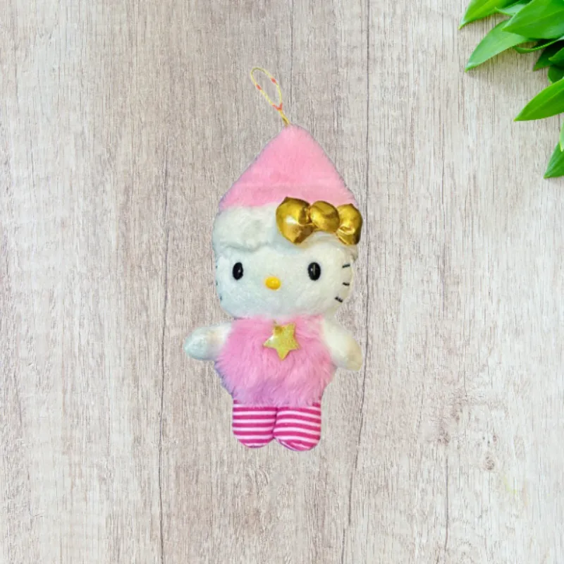 Sanrio Hello Kitty Pink Hats & Caps Kitty Dolls Plush Pendant Small Size Tall-1