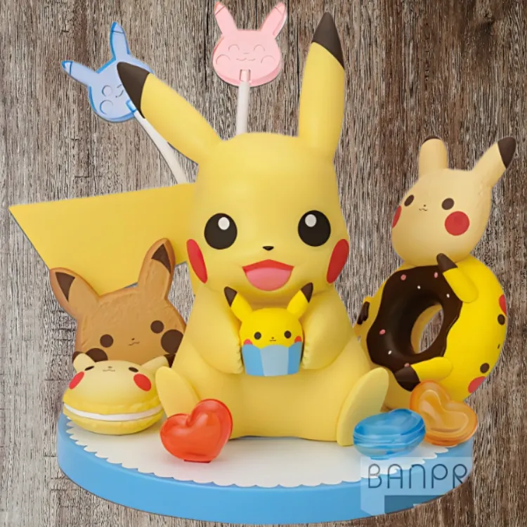 BANPRESTO Pikachu Eyeglass Factory, Pokémon, Cake Scenario, Tea Party Ver Bonus Gift Scale Figures-2
