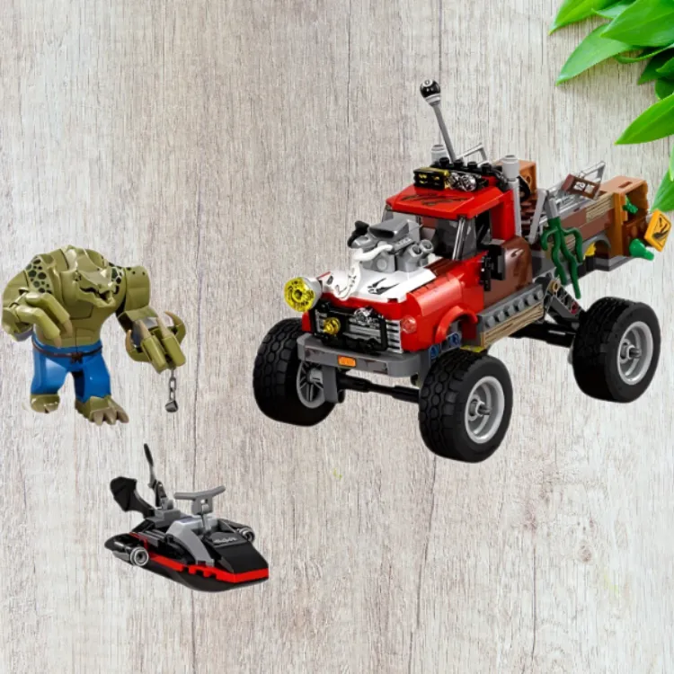 LEGO Super Hero Collection Batman Assassin Crocodile's Giant Wheel Bike Building Blocks 301 600pcs 70907-3