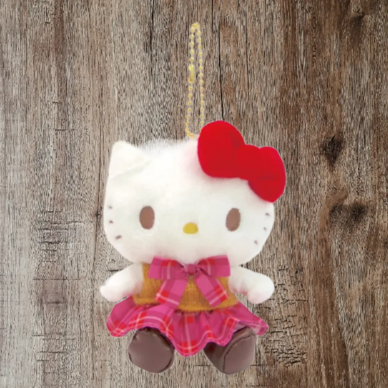 Sanrio Hello Kitty Vintage Uniform Dolls Plush Pendant Small Size Tall-2