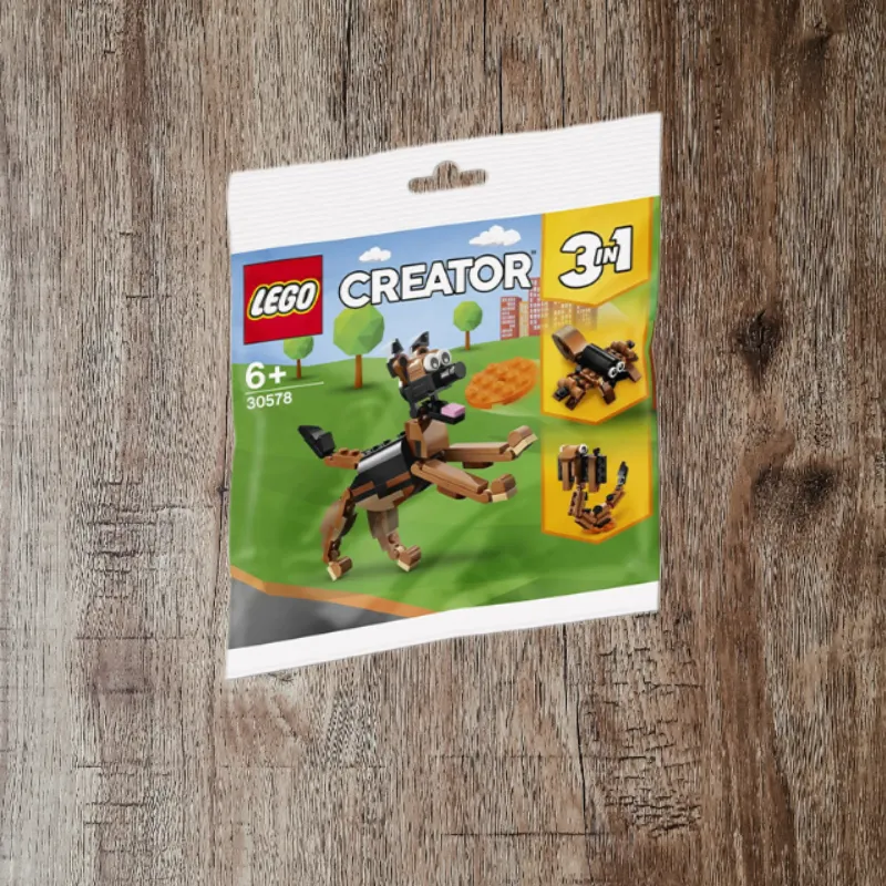 LEGO German Shepherd, Puzzle Bag Building Blocks 0 300pcs 30578-3