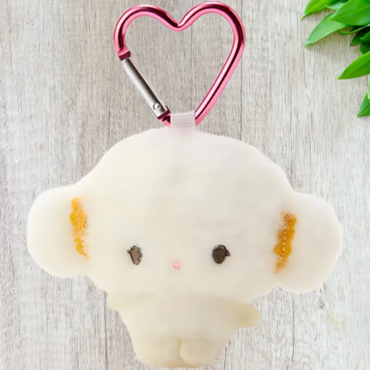 Sanrio Figure Print Large Collection, Wheat Pink Dolls Plush Pendant 7cm Height-2