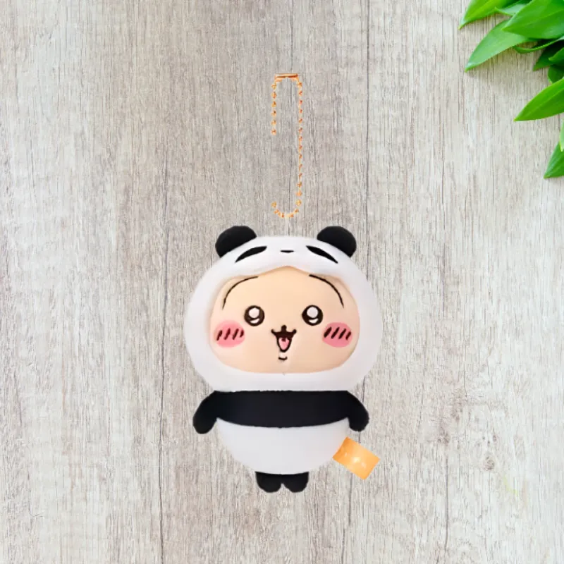 Chiikawa Panda Collection Usagi Dolls Plush Pendant Small Size Tall-2